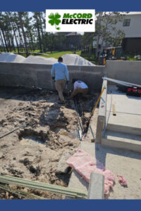 Electrical conduit outdoor kitchen Orange Beach Alabama